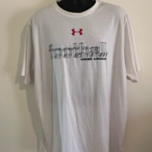 Under Armour White Football T-Shirt